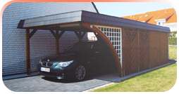 Carports & Garagen Lengemann - Holzcarports mit Bogenpfosten